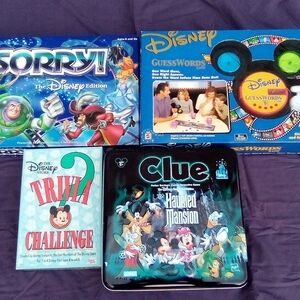 Disney Board Game Lot - Purple, Blue, Black